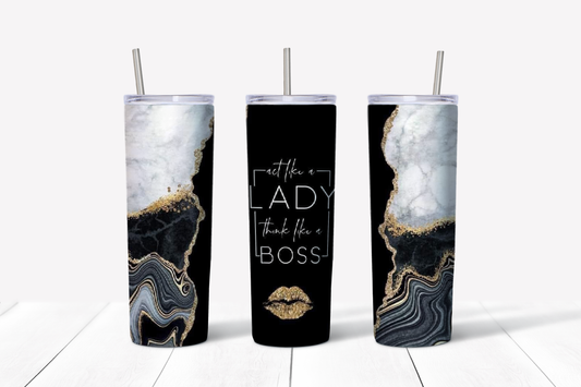 Lady Boss Black & Gold Marble