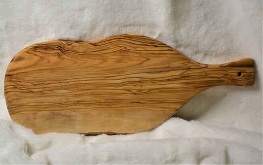 Olive Wood Handled Cutting Board Blank - 6.5" x 11.5"