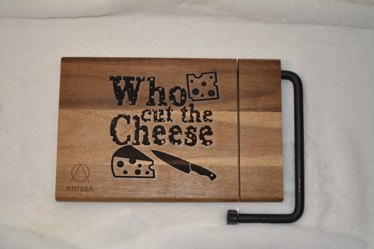 Who Cut The Cheese Cutting Board - 10" x 6.5"