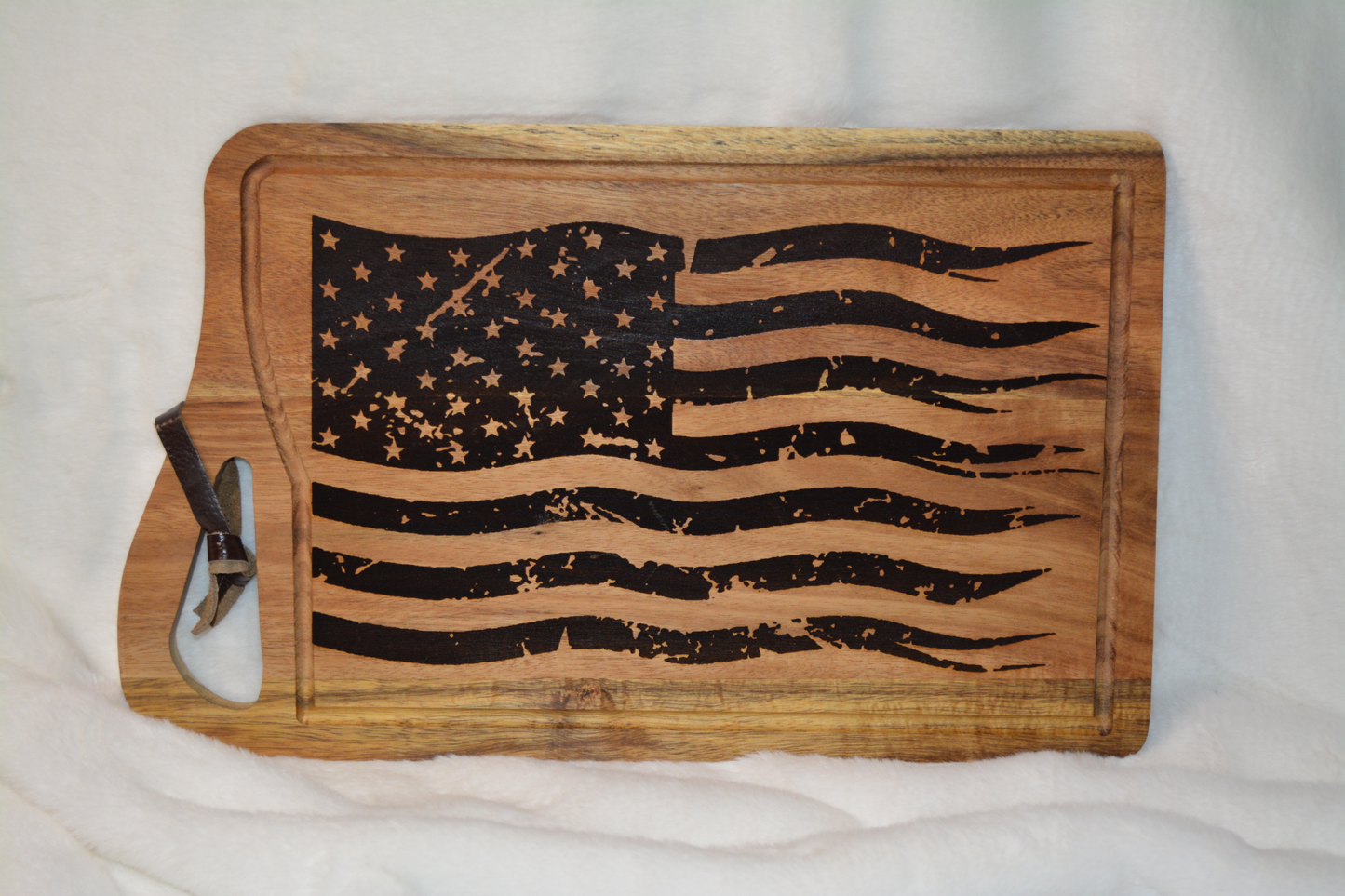 Waving US Flag Cutting Board - 14.5" x 9.75"